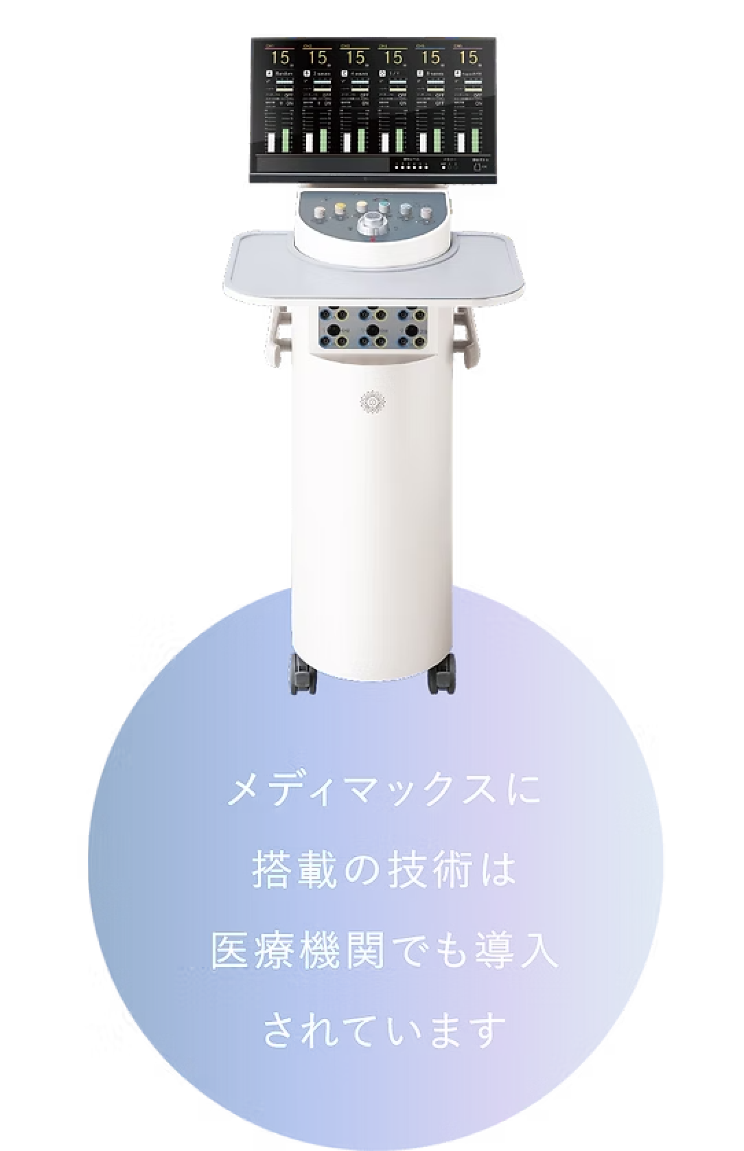 メディマックスに搭載の技術は医療機関でも導入されています